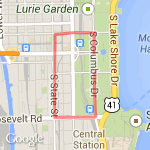 Lollapalooza Warm-up 5k route map