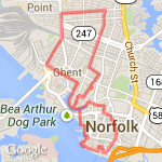 Norfolk 8 miler route map