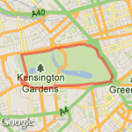 Hyde Park anti-clockwise route map