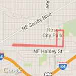 Rose City Park route map
