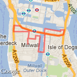 London Docklands Run route map