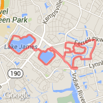 9.91 mile run route map