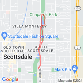 4 mile walk - 6.29 Km route in 85251