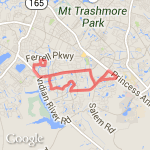 10.26 miles (over 16k) route map