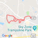 6 mile Starbucks route map