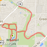 Whitnall Park/Root River Pkwy route map