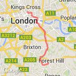 Otto Close-work via Dulwich Park route map