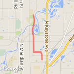 7.75 miles route map