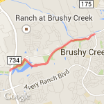 Dog jog at park route map