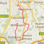 Work to home 11 miles route map