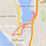 Space Needle to Eastlake route map