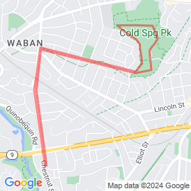 Trail through Cold Spring Park - 6.44 Km route in Newton Upper Falls