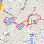 8.23 miles route map