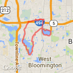 Normandale and Bush Lake route map