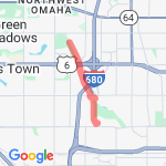 6 miles out and back total route map