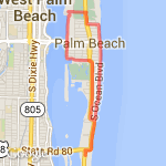 South loop Palm Beach route map