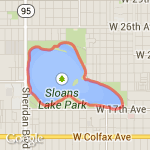 Sloan's Lake loop route map