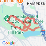 Druid Park 5k Run route map