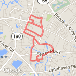 8.03 miles or 13k route map