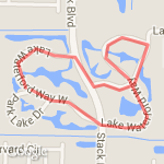 Lake in the Woods route map