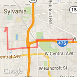 work to bike route/home route map