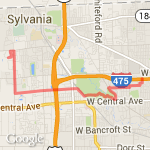 work/ home route map