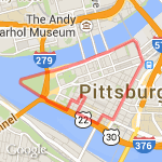 3 Mile Walk - Downtown route map