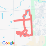 8 mile run! route map