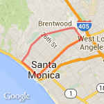 San Vicente Blvd. route map