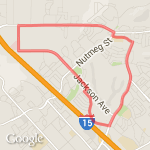 7.42 mile route route map