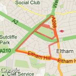 Eltham 5.5km route map