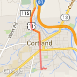 homer ave over bridge and back route map