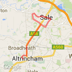 Alty Sale Ashton on Mersey and back route map
