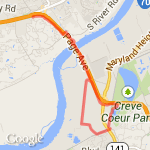 Lakehouse 12.6-mile ride route map