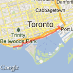 Mill, Lake Shore, Ontario Place route map