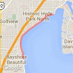 Bayshore-5 mile loop route map