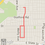 James/Crosby route map