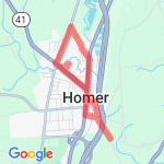 Albany Hill route map