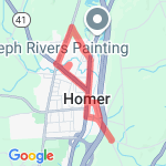 Albany Hill route map