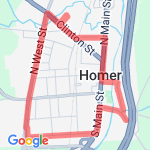 4 mile with 1/2 a hill route map