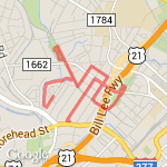 FMW5k GreenWay 2014 route map