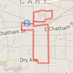 Town hall 2 mile route route map