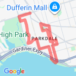 Ward 14 Cycle Tour route map