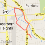 Warrendale Round Trip route map