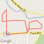 WorkDay Route to East route map