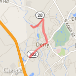 Derry Dead end Loop route map