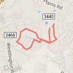Providence Hills Weddington Ridge Rte 2.5 mi route map