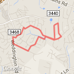 Providence Hills Weddington Ridge 3 mi route map