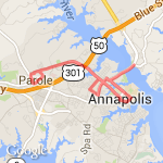 Annapolis Mall 12 mile run route map