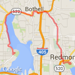 Last long run. Redmond to seattle route map